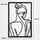 Painel Decorativo Feminino Vazado em Metal – Arte de Parede Moderna para Casa