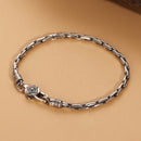 Pulseira masculina banhado a prata