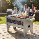 Churrasqueira Galvanizada Compacta Portátil FORGE GRILL Prateada (50% OFF)