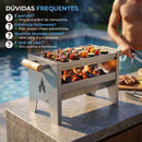 Churrasqueira Galvanizada Compacta Portátil FORGE GRILL Prateada (50% OFF)